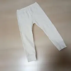 ユニクロ　アイボリー リブ編み スパッツ 110cm