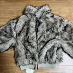 グレー系ファーコート 新品タグ付き