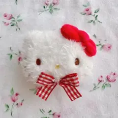 キティ フェイス型ヘアクリップ サンリオキャラクターズ ヘアピン ふわふわ