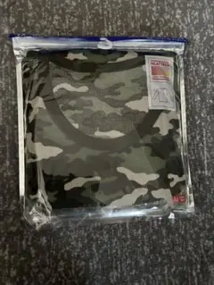 ユニクロHEATTECH 迷彩 クルーネック長袖Tシャツ XL