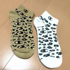 チャンピオン 靴下 ソックス 2足組　レオパード　ヒョウ柄のサムネイル