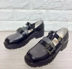 新品 青木美沙子 m♡petit クラシカルローファー M 完売 ロリータ 黒のサムネイル