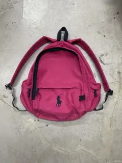 00s ラルフローレン RalphLauren リュック　ピンク　刺繍　y2k