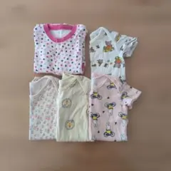 ユニクロベビー カバーオール ロンパース おまとめ 女の子 70サイズ 5点