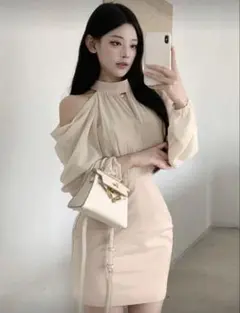 SHEIN DAZY 女性 スクールバックドレス フリル 秋服 長袖ドレス