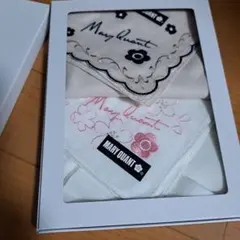 MARY QUANT 花柄刺繍ハンカチ 2枚セット