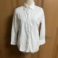 ON LOVE OFF 襟付き ホワイト コットン 長袖シャツ Lサイズ