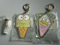 けろけろけろっぴ アイスクリームキャラクターキーホルダー、クリップ 3個セット
