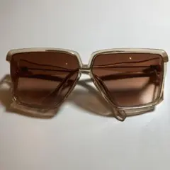 クリアフレーム ブラウンレンズ サングラス　レトロ　ヴィンテージ　モッズ　トンボ