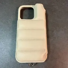 DEMIU グレージュ iPhoneケース カードポケット付き ストラップセット