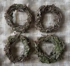Flying Wreath ♪ 야생 포도 덩굴이 달린 소형 화환 스탠드에도 사용 가능, 4개 세트