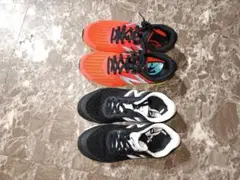 New Balance HANZO J シューズ 黒/赤 22.5cm