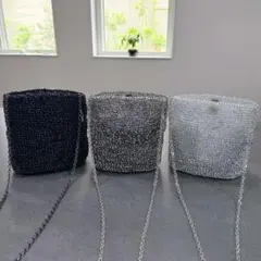 中サイズ)即購入OK)ワイヤーバッグシルバー　ハンドメイド 中サイズ)即購入OK)ワイヤーバッグシルバー ハンドメイド - メルカリ