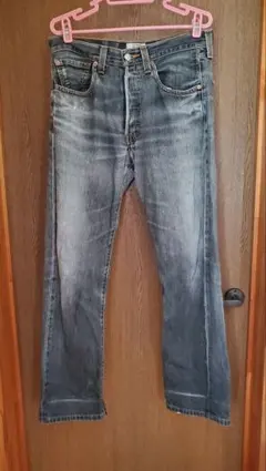 Levi's 501 ブラックデニムパンツ W31 L30 ストレート　　先染め