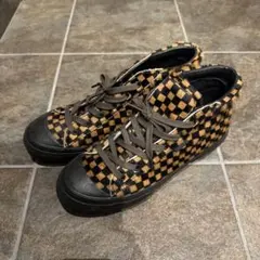 Vans ハイカットスニーカー 黒茶チェック 27.5cm