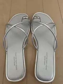 GREEN LABEL RELAXING シルバー トングサンダル L
