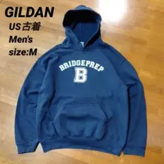 GILDAN スクール パーカー 紺 US古着 Men's size:M