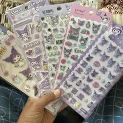 お得サンリオ Kuromi 3Dぷっくりシール５枚セット