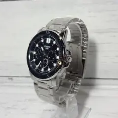 スマートデザイン 新品 海外モデル CASIO ブラッククロノグラフ動作〇 