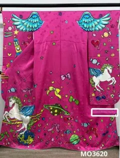 振袖 きゃりーぱみゅぱみゅ 五ッ紋入り 身丈161cm 撥水加工済 MO3620