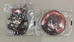 原神 アンバー ラバーキーホルダー、缶バッジセット