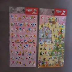 PEANUTS スヌーピー プチマークシール 2シートセット【平成レトロ】