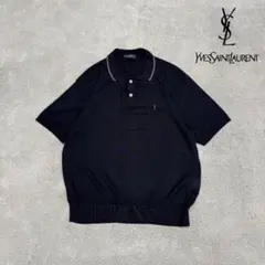 YVES SAINT LAURENT ポロシャツ ネイビー usedのサムネイル