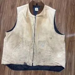 Carhartt ベージュ ジップアップベストのサムネイル
