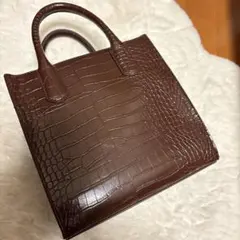 ❤*︎様 chico ブラウン クロコダイル風ハンドバッグ