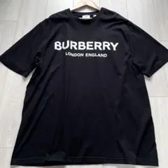 美品・最高級の逸品】バーバリー☆センタービッグロゴ入りTシャツ/2888 
