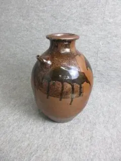 丹波焼灰釉口付き徳利 [B29688] 丹波焼灰釉口付き徳利 [B29688] - メルカリ