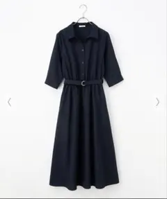 ネイビー シャツワンピース 3Lサイズ