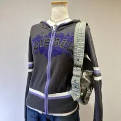 DIESEL archive knit logo parker Y2K