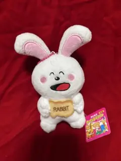 たべっ子どうぶつ ぬいぐるみ マスコット キーホルダー　うさぎ