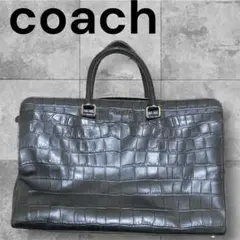 【極美品】コーチ ブリーフケース 2wayクロスビー ビジネスバッグ 黒 極美品 希少 COACHコーチ ブリーフケース クロスビー ビジネスバッグ