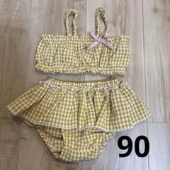 女の子 セパレート水着 90cm ギンガムチェック　ビキニ