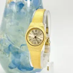 極美品 稼働品 SEIKO 手巻き 腕時計 ゴールド レディース ブレスレット 