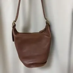 OLD COACH コーチバケツ型　ショルダーバッグ　レザー　ブラウン　トルコ製