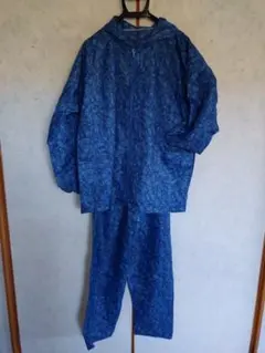 花柄フード付き農作業用ヤッケ、パンツセット