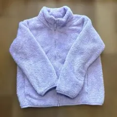 ユニクロ　フリースジャケット 120サイズ　ラベンダー