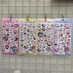 ボンボンドロップシール　和柄キティ　着物　和スイーツ　お寿司　縁起物　キティ