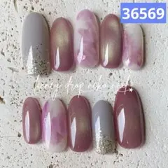 No.035 マグネットニュアンスネイル。 バイカラー グレー