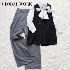 グローバルワーク他 フォーマル4点セット パンツスーツ 卒業式 入学式 M-L