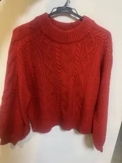 INGNI ケーブルニット レッド 長袖