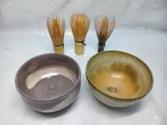 未使用近〜目立汚無　清水焼　林山作　抹茶碗　茶碗　茶筅　茶道具　茶道