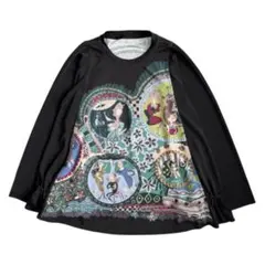 トクコプルミエヴォル ストレッチ プリント トップス チュニック プルオーバーのサムネイル