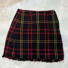 GU チェック柄 ミニスカート Sサイズ