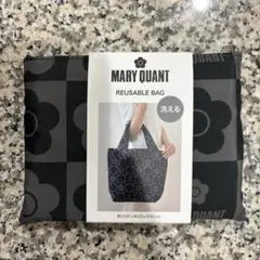 新品MARY QUANT　エコバッグ 花柄　黒(大サイズ) 2