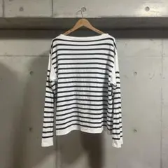 Outil L'outil vestimentaire バスクシャツ 白黒 3のサムネイル