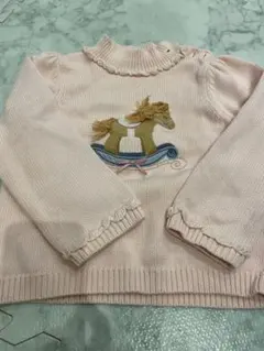 GYMBOREE 馬刺繍 ピンクニット 3T